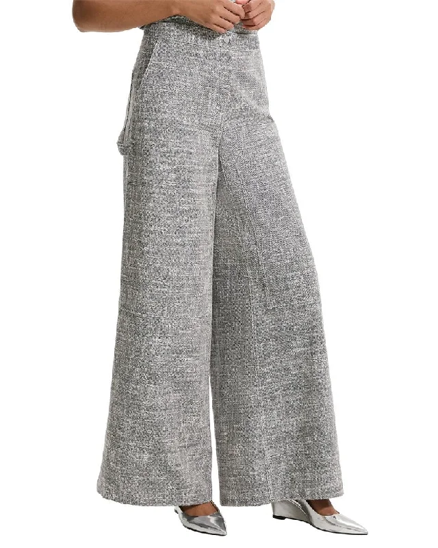 Theory Canvas Tweed Wide Leg Pant