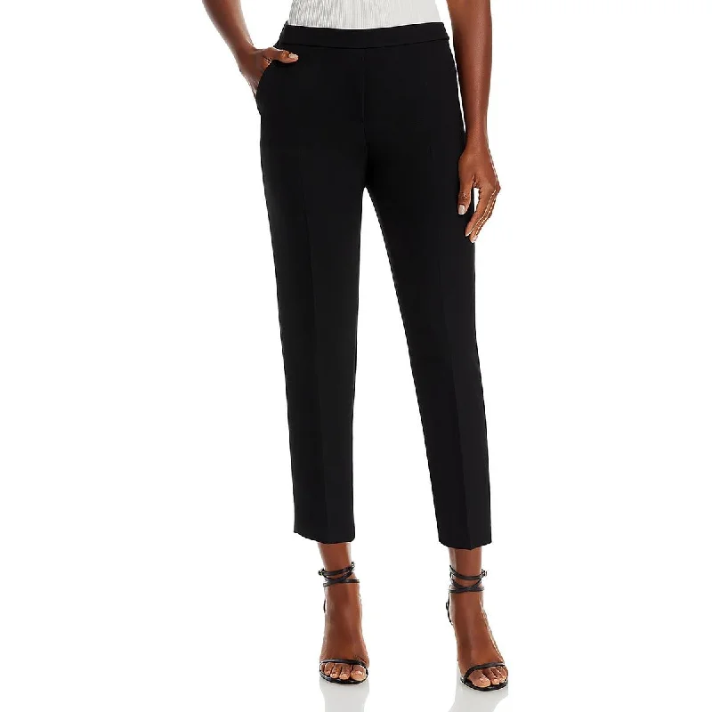 Theory Womens Textured Stretch Cropped Pants