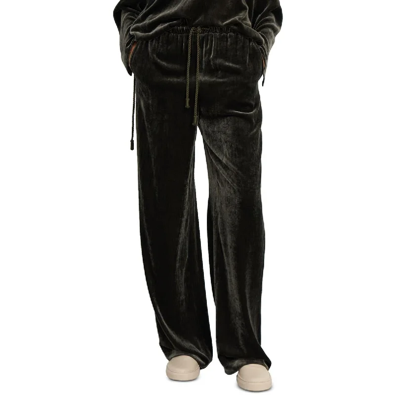 Comfortable And Simple Theory Womens Velvet Pull On Wide Leg Pants