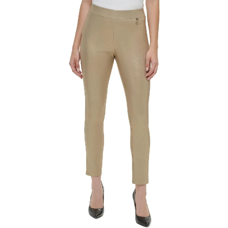 End Of The Year Tommy Hilfiger Womens Mid Rise Tapered Leg Straight Leg Pants