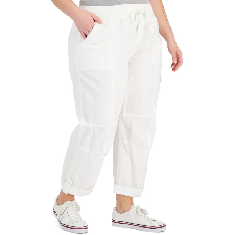 Low-key Luxury Tommy Hilfiger Womens Plus Alton High Rise Knit Cargo Pants