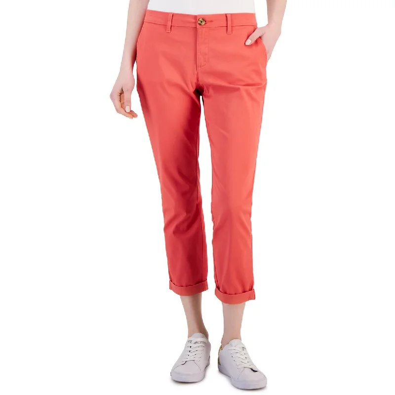 Fresh Comfort Tommy Hilfiger Womens Slim Low Rise Straight Leg Pants