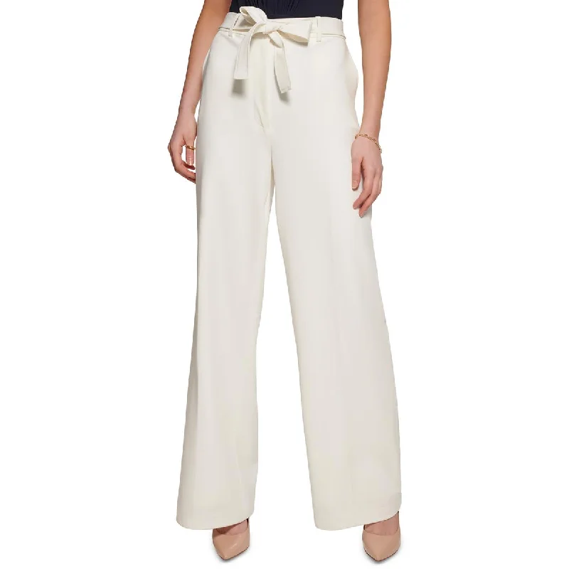 Fresh And Elegant Tommy Hilfiger Womens Tie Waist High Rise Wide Leg Pants