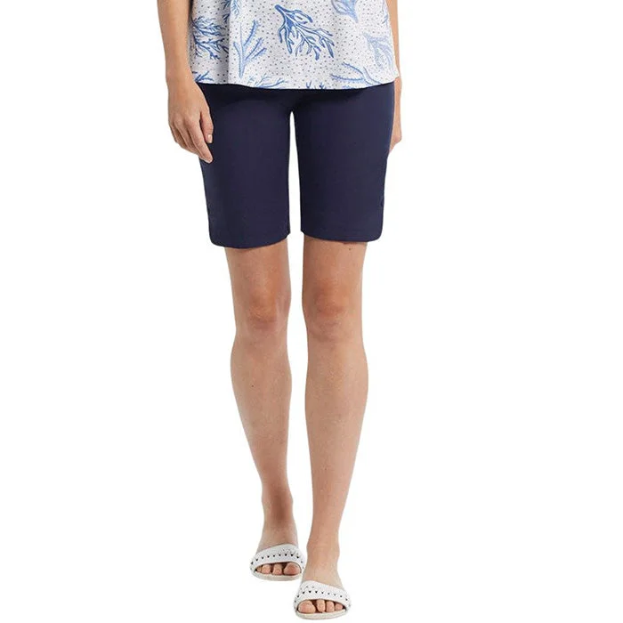 Exclusive Customization Tribal Flatten It Pull On Short With Snap Slit - Deepblue*