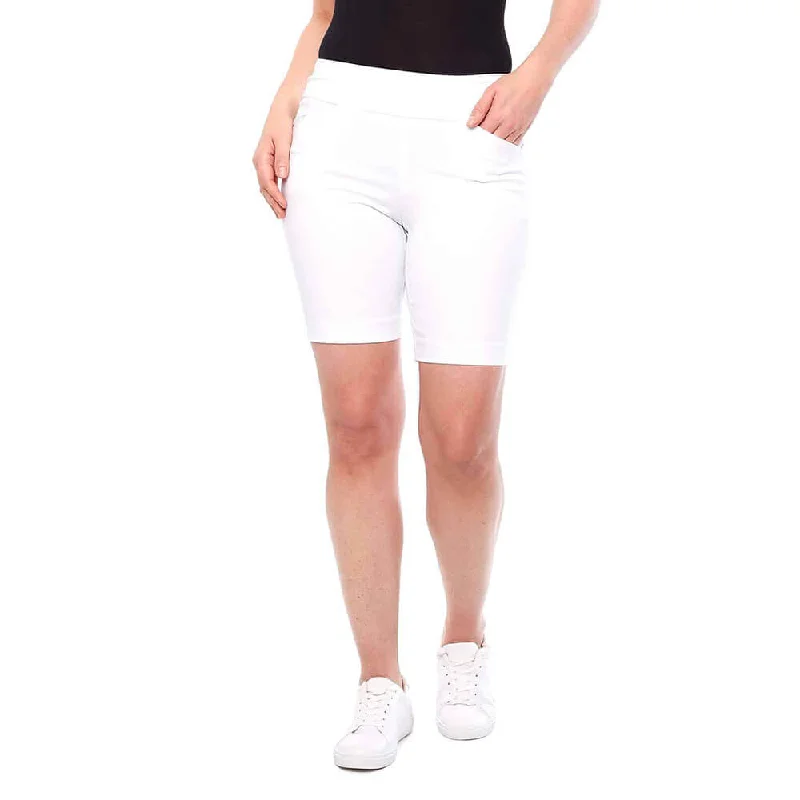 Fashionable Items UP! 9-Inch Techno Solid Short - White