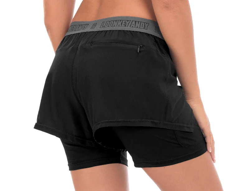 Relaxed Chic Women's Quick-Dry Breathable Running Yoga Shorts
